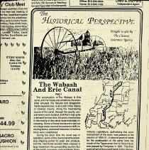 1990 "The Historical Perspective" column about the Wabash and Erie Canal, Part 1