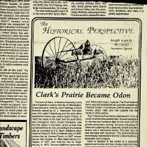 1991 column about "Clark's Prairie" being renamed "Odon"
