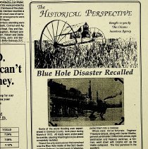 1991 "The Historical Perspective" column about 1913 Blue Hole disaster
