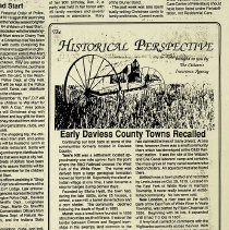 1991 "Historical Perspective" column about early Daviess County towns