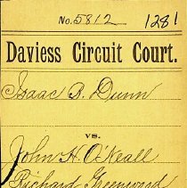Isaac B. Dunn v. John H. O'Neall & Richard Greenwood 1885 lawsuit