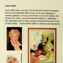 June (Dillon) Littell of the Daviess County Art League