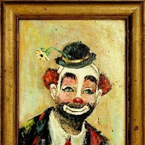 Oil painting of a clown by Joeann S. Like