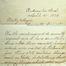 1884 petition to Washington City Council following smallpox epidemic
