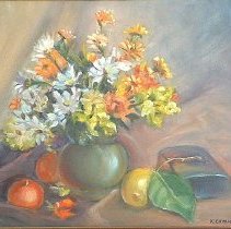 Still Life With Fruit And Flowers