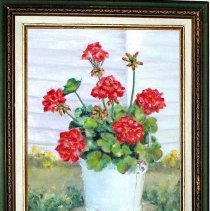 Geraniums In A Bucket