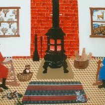 Keeping Warm By The Wood Stove