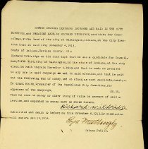 1913 expenses by Richard Wildridge running for Washington City Council