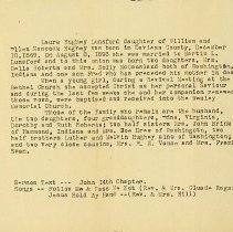 Family history of Laura (Hughey) Lunsford (1869-1946)