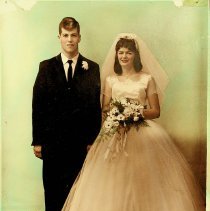 1960 wedding photo of Mr. & Mrs. Mack and Janie Lee