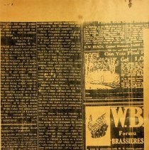 April 3, 1919 newspaper article about Cumback