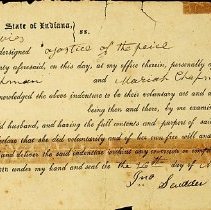 1843 acknowledgement by Elijah & Mariah Chapman