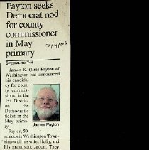 James Payton's announcement as candidate for county commissioner (2008)