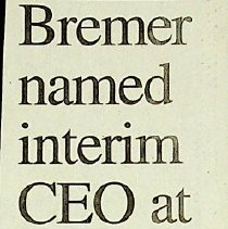 2008 article about Louis Bremer being named interim CEO at Daviess Community Hospital