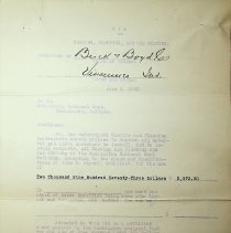 1923 bid to install heating, plumbing & gas at the Washington National Bank