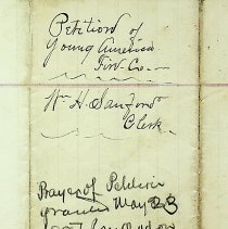 1887 petition to appoint Joseph Faust Chief of Washington Fire Department