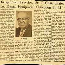1970 article about the retirement of Dr. T. Charles Smiley