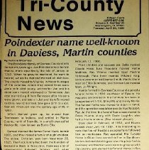 1983 article about the Poindexter family of Daviess County