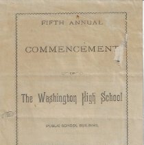 1892 program for Washington High School graduation