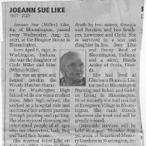 Obituary of Joeann Sue (Miller) Like (1937-2021)