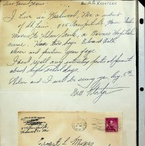 1961 letter from Dr. A. O. Kloetzer, WHS class of 1921