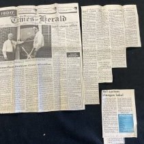 B & O newspaper articles