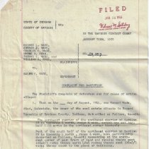 1959 complaint to partition land owned by Samuel Wade