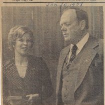 Bill Olsen receiving Jaycees' 1977 Distinguished Service Award