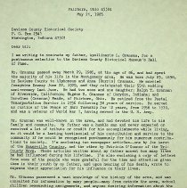 1985 nomination of Apollinaris Grannan to Daviess County Hall of Fame