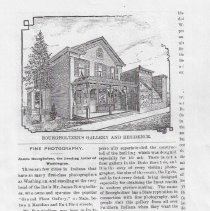 Article about the  Bourgholtzer studio in Washington (ca. 1892)