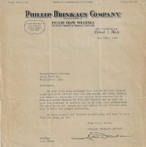 1949 letter to Norma Horrall & Robert Eskridge