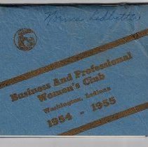 Norma Ledbetter's 1954-1955  Business & Professional Women's Club booklet