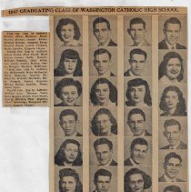 1947 graduating class at Washington Catholic High School