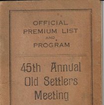 1930 45th Annual Meeting of the Old Settlers held in Odon, Indiana