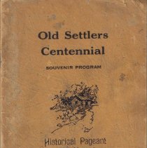1935 program for Old Settlers in Odon, Indiana