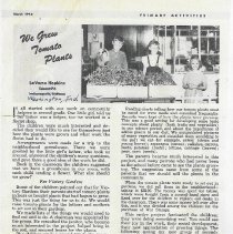 1945 "Victory Garden" in LaVerne Hopkins' class at the West End School