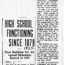 1925 newspaper article about public education in Washington