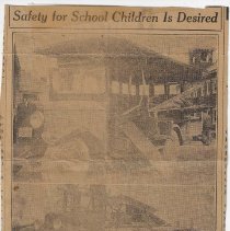 1935 photos of two Washington school buses damaged in collision