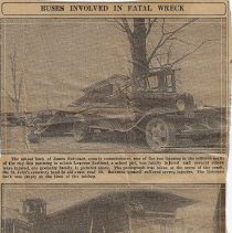 1935 photos of two Washington school buses damaged in collision