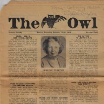 April 1956 edition of "The Owl" from Elnora High School