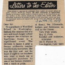 1978 Letter to the Editor about Lena E. Dunn