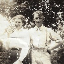 Hubert "Cotton" Miller & a friend (ca. 1934-1935)