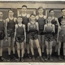 Boys basketball team at Jefferson School (1941)