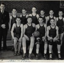1942 boys basketball team at Jefferson School