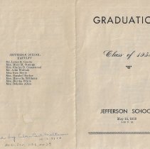 1958 eighth grade graduation at Jefferson School