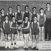 1960-1961 boys basketball team at Jefferson School
