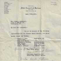 1918 letter to Frances Rodarmel about the Student Nurse Reserve