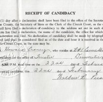 J. Howard Craney's 1978 filing for Trustee of Barr Township