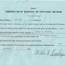 1978 certificate of J. Howard Craney's election as Trustee of Barr Township