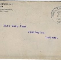 1904 letter to Mary Jayne Peek of Washington